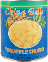 china belle BRAND 32375 PINEAPPLE CHUNKS IN SYRUP